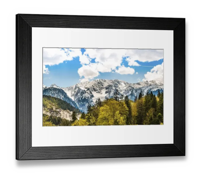 Framed Print : Snowy Alps, Wetterstein, Garmisch-Partenkirchen District