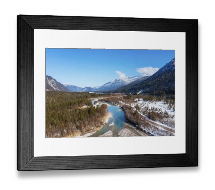 Framed Print : Isar at the Sylvensteinsee, near Lenggries Framed Print : Isar at the Sylvensteinsee, near Lenggries