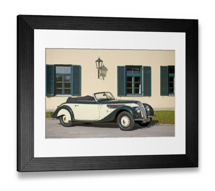 Framed Print : Vintage BMW 327-28, convertible