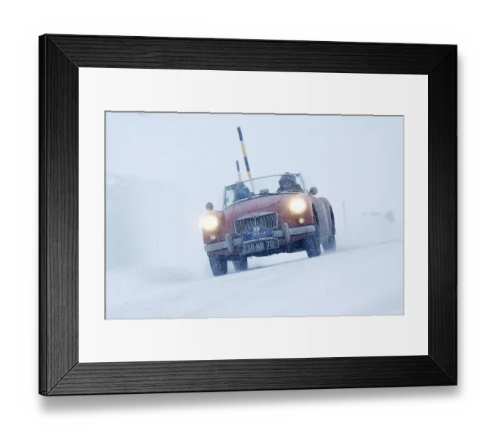 Framed Print : Vintage car rally, WinterRAID 2013