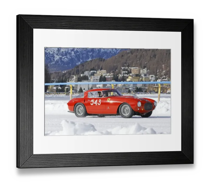 Framed Print : Ferrari 250 MM on the frozen lake Framed Print : Ferrari 250 MM on the frozen lake