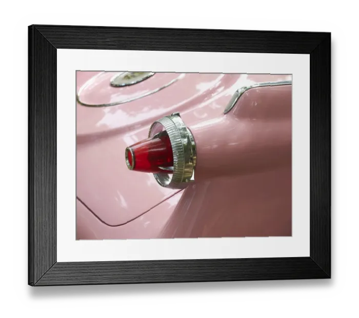 Framed Print : Tail fin of an American road cruiser from the 1950s Framed Print : Tail fin of an American road cruiser from the 1950s
