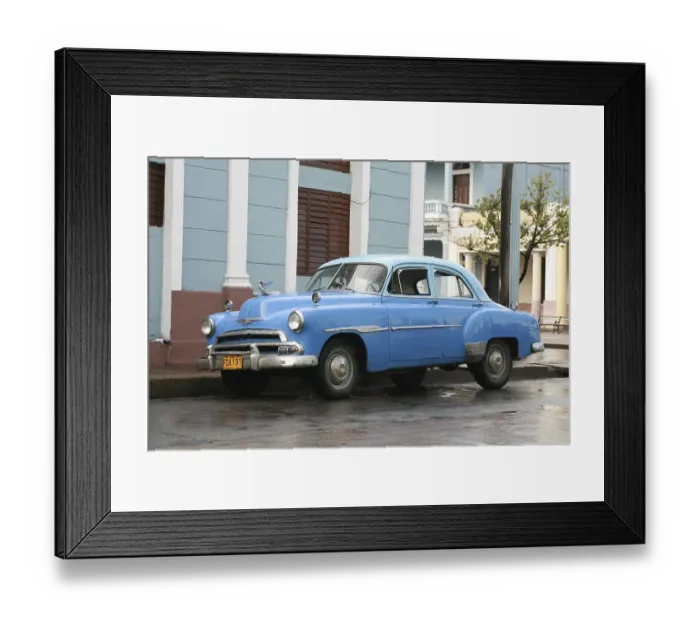 Framed Print : Vintage care parked on a street in Cienfuegos Framed Print : Vintage care parked on a street in Cienfuegos