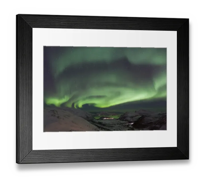 Framed Print : Northern lights over Kaldfjorden Framed Print : Northern lights over Kaldfjorden