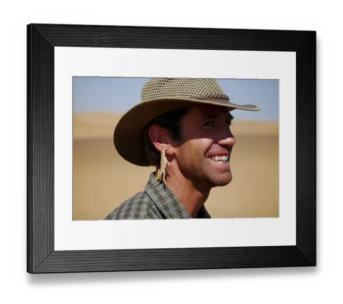 Framed Print : Shovel Snouted Lizard / Sand Diving Lizard bites a man in his ear Framed Print : Shovel Snouted Lizard / Sand Diving Lizard bites a man in his ear