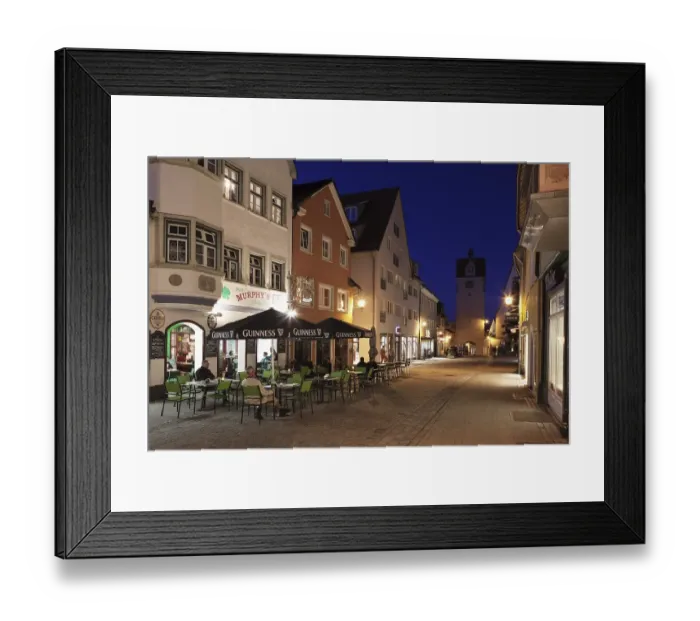 Framed Print : Pedestrian zone and water tower Framed Print : Pedestrian zone and water tower