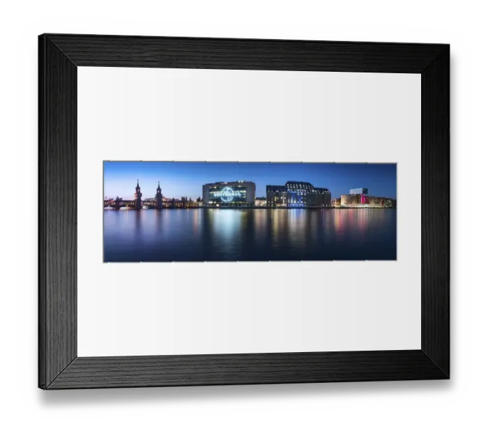 Framed Print : Osthafen and Oberbaum Bridge, Berlin