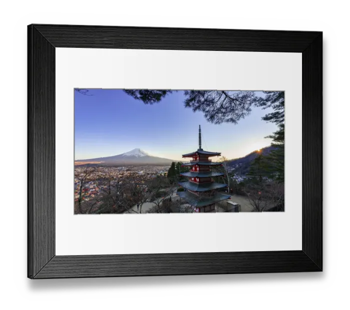 Framed Print : Five-story pagoda, Chureito Pagoda
