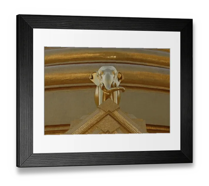 Framed Print : Elephant, detail, temples in Bangkok