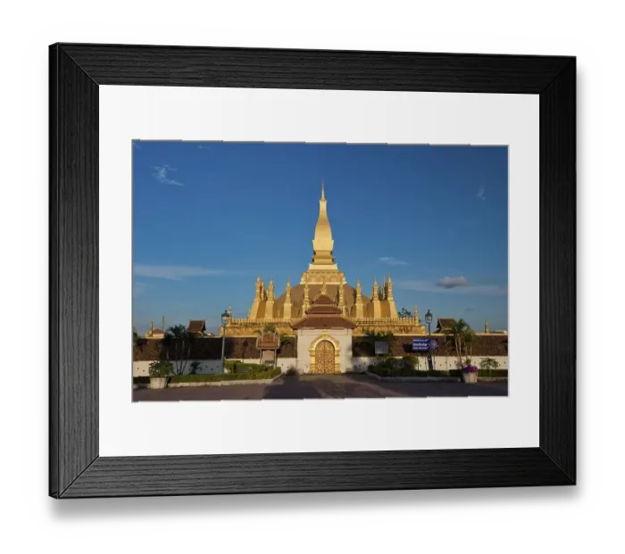 Framed Print : Buddhist stupa, That Luang, Vientiane, Laos, Asia