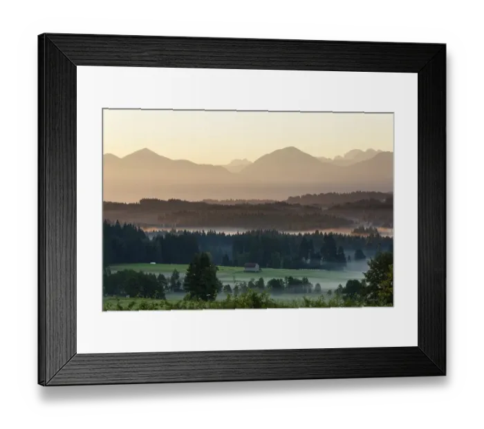 Framed Print : Landscape in the Alpine Foreland