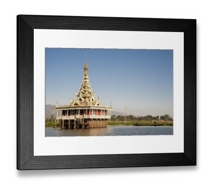 Framed Print : Temple in the water, Inle Lake