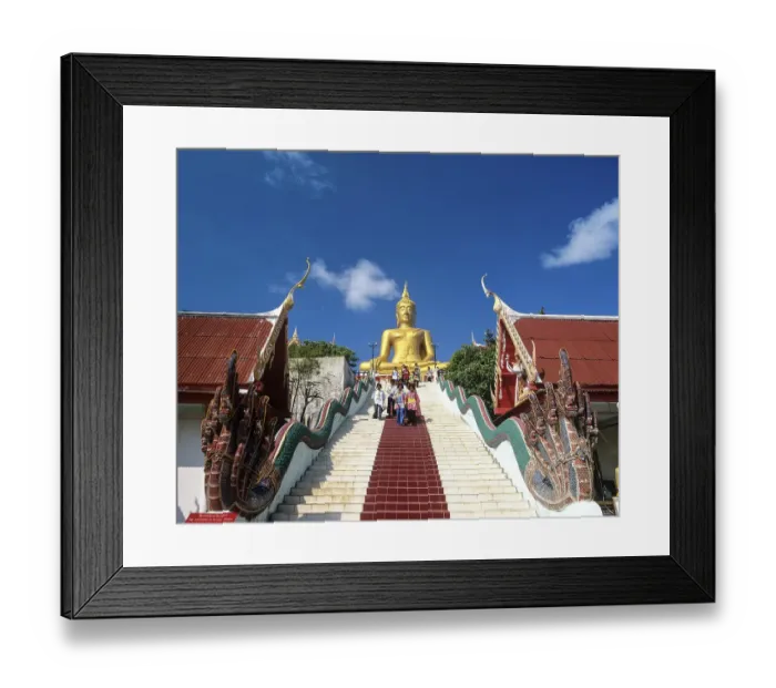 Framed Print : Stairs to the 12m high Big Buddha statue