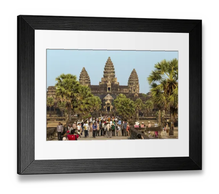 Framed Print : Tourists on the western access route