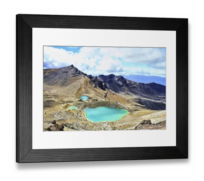 Framed Print : Emerald Lakes, Tongariro National Park