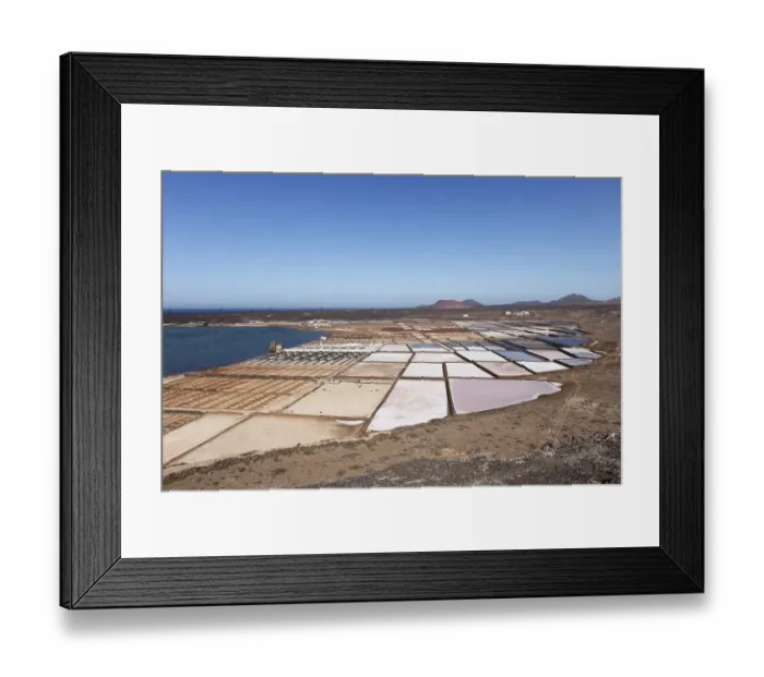 Framed Print : Commercial salt works, Salinas de Janubio