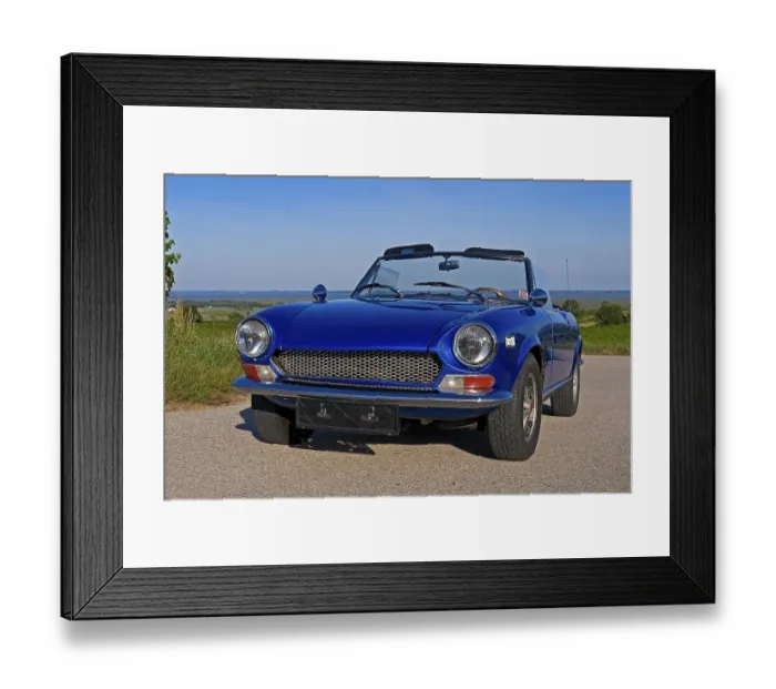 Framed Print : Fiat Spider 124 vintage car, USA version Framed Print : Fiat Spider 124 vintage car, USA version
