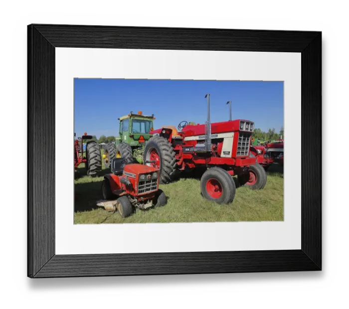 Framed Print : Vintage farm trucks, farm event