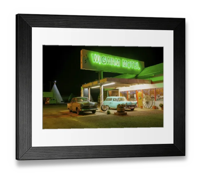 Framed Print : Wigwam Motel at night, Holbrook Framed Print : Wigwam Motel at night, Holbrook