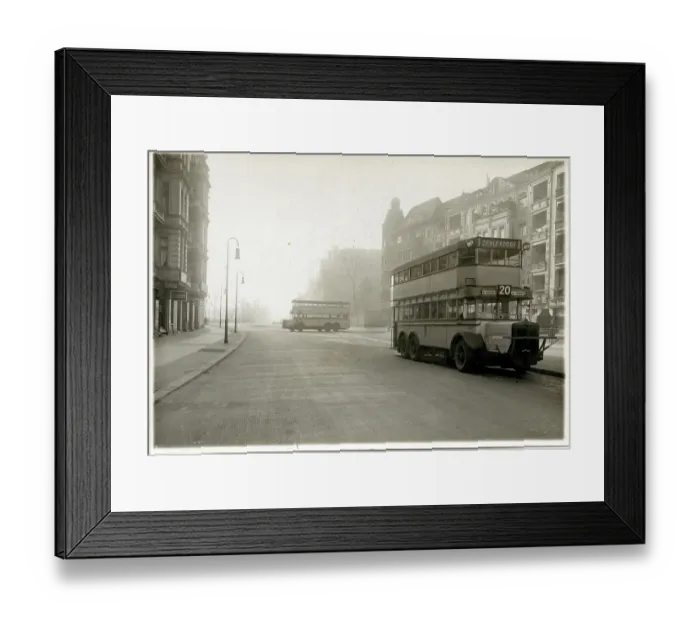 Framed Print : Public transport, bus no. 20 to Zehlendorf