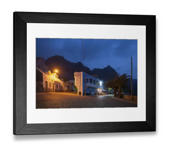 Framed Print : Evening street scene at the promenade