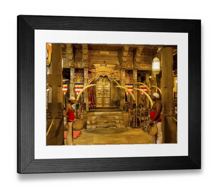 Framed Print : Tooth temple inside with drummer