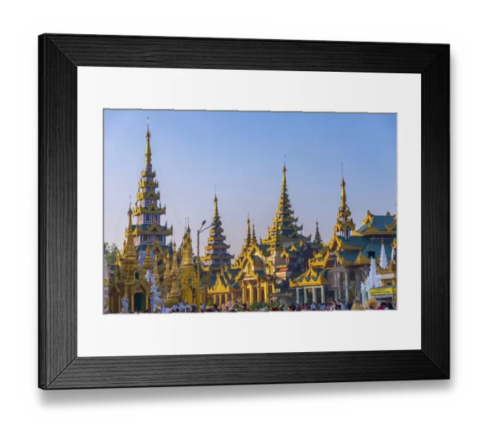 Framed Print : Golden Shwedagon Pagoda, main stupa