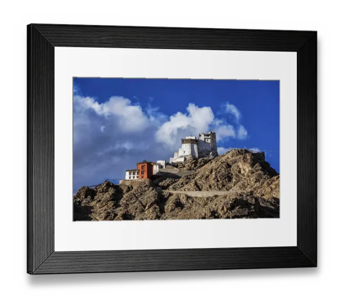 Framed Print : Namgyal Tsem gompa and fort. Leh
