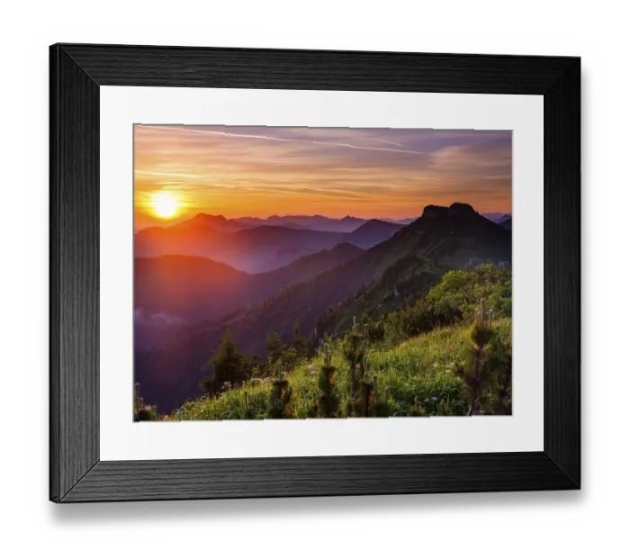 Framed Print : Sunrise over the Osterhorn group and the Hoellengebirge Framed Print : Sunrise over the Osterhorn group and the Hoellengebirge