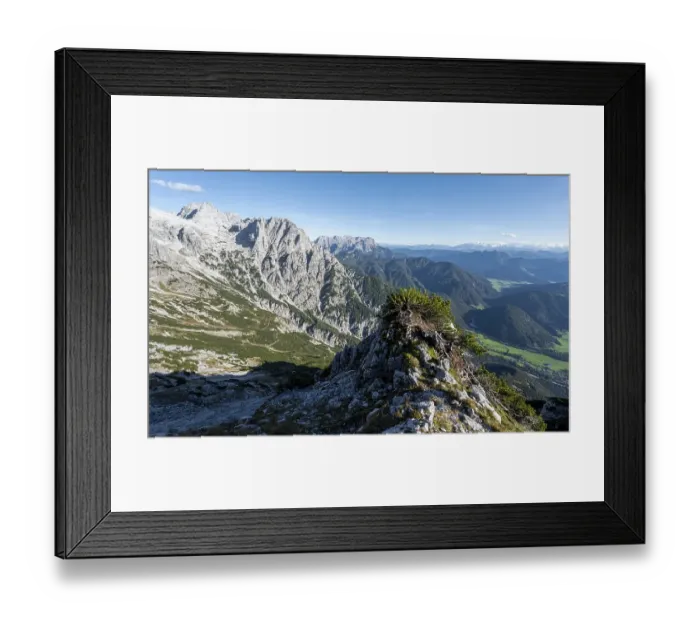 Framed Print : View of mountain landscape with peak Westliches Geiselhorn