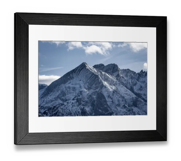 Framed Print : Alpspitze, mountains with snow