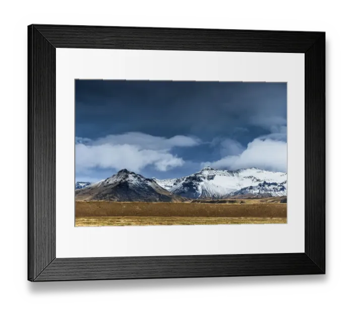 Framed Print : Icelandic landscape with a dramatic sky
