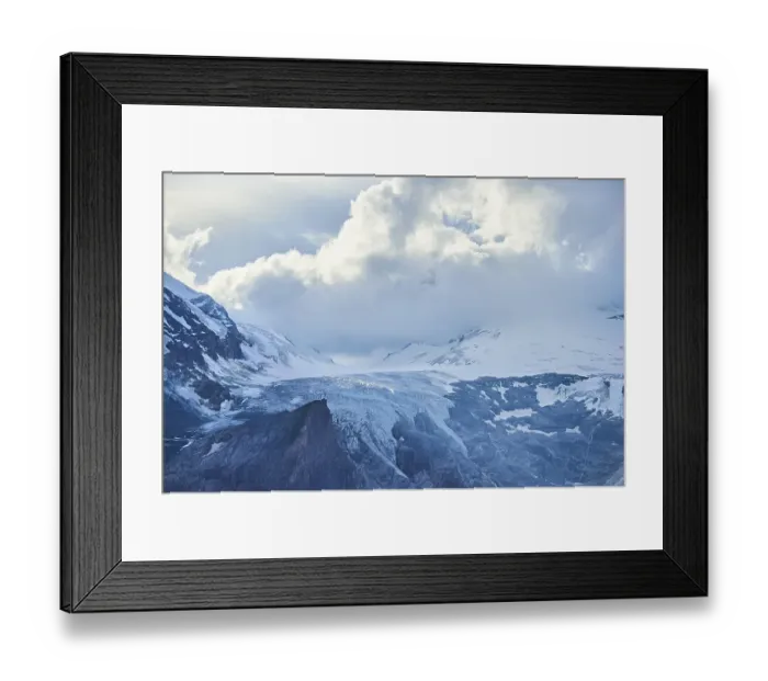 Framed Print : View from Franz Joseph Hoehe into the mountains (Grossglockner) with Pasterze at Hochalpenstrasse Framed Print : View from Franz Joseph Hoehe into the mountains (Grossglockner) with Pasterze at Hochalpenstrasse
