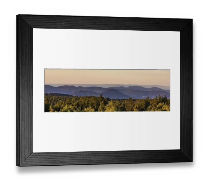 Framed Print : Panorama view from Schliffkopf over forest and mountains Framed Print : Panorama view from Schliffkopf over forest and mountains