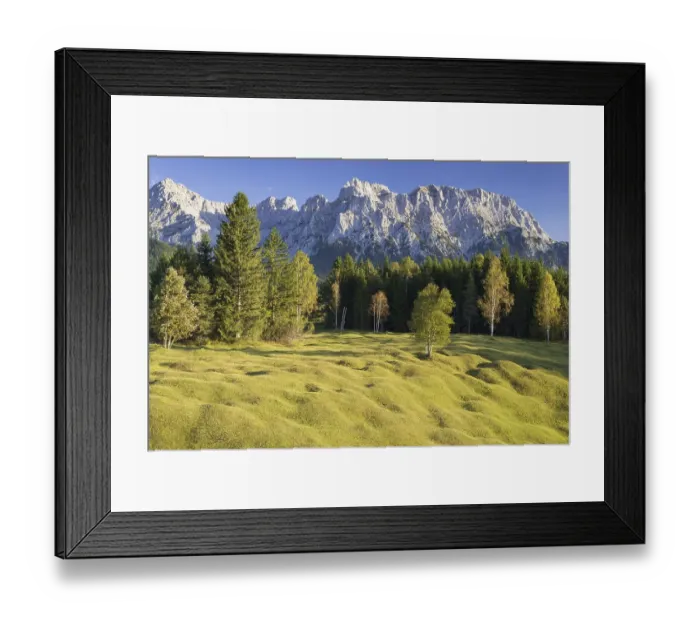 Framed Print : Mogul meadows between Mittenwald and Kruen