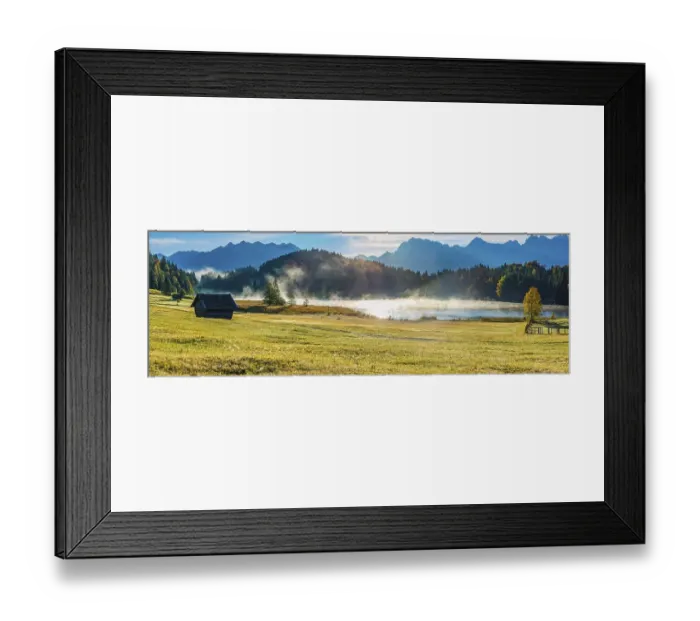 Framed Print : Geroldsee, behind it the Karwendel Mountains