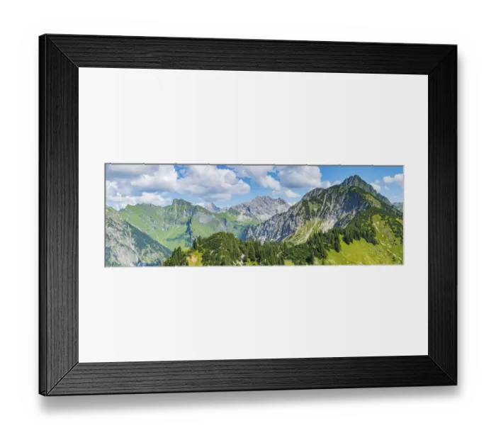 Framed Print : Panorama from Riefenkopf, 1748m to Schneck