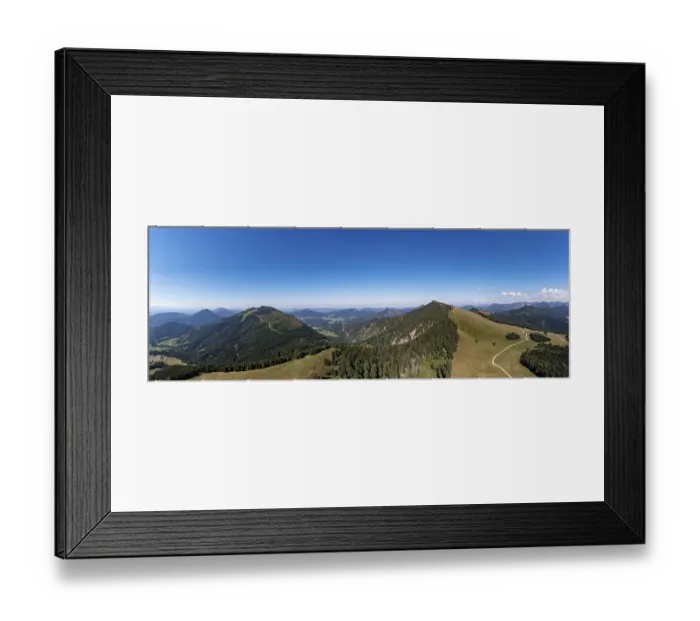 Framed Print : Drone image, Spielbergalm with Spielberg and Wieserhoerndl