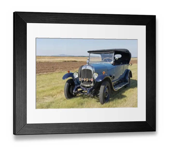 Framed Print : Oldtimer Citroen B10 in hay field Framed Print : Oldtimer Citroen B10 in hay field