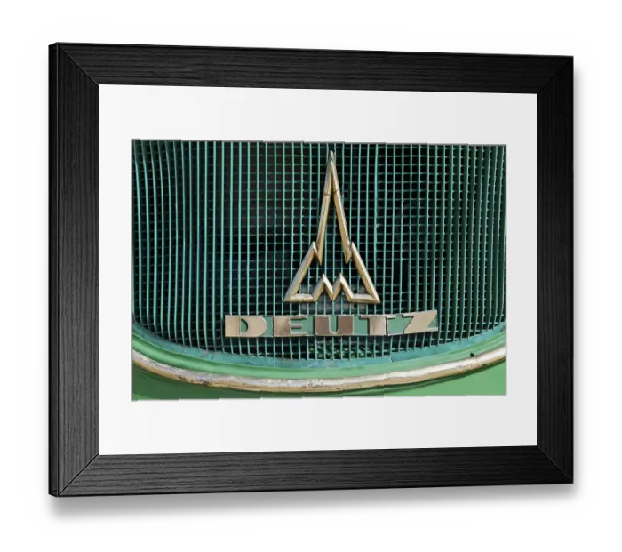 Framed Print : Cooler with the Deutz logo, vintage tractor Framed Print : Cooler with the Deutz logo, vintage tractor