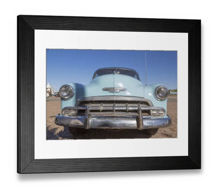 Framed Print : Oldtimer Chevrolet, front grill
