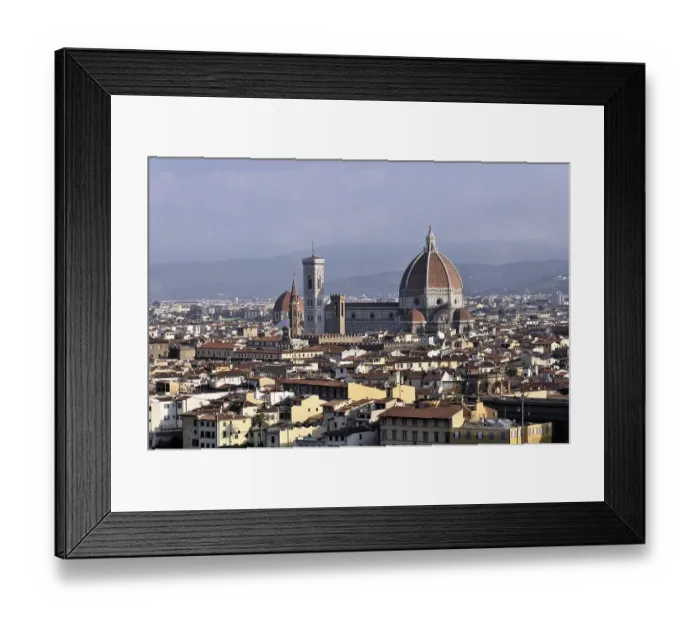 Framed Print : Panoramic view of the city with Cattedrale di S Framed Print : Panoramic view of the city with Cattedrale di S