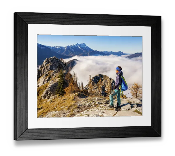 Framed Print : Mountaineer on the Grosser Schoberstein