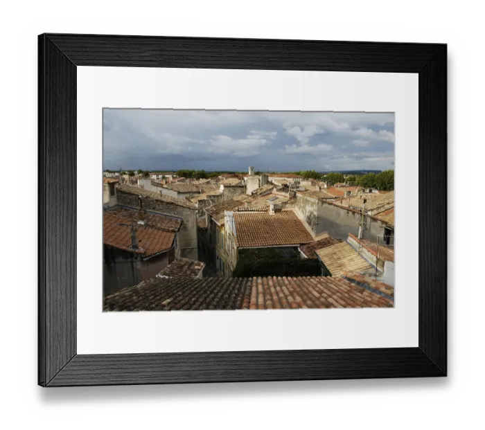 Framed Print : Panoramic view over the red rooftops of Arles Framed Print : Panoramic view over the red rooftops of Arles