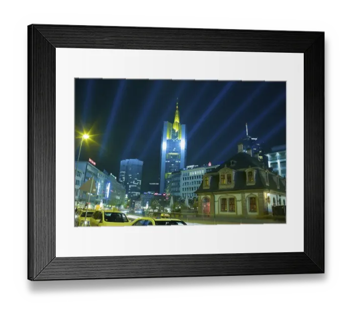 Framed Print : Frankfurt illuminated at night Framed Print : Frankfurt illuminated at night