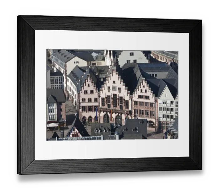Framed Print : View of the Roemer city hall, Frankfurt am Main