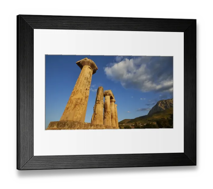 Framed Print : Archaic Temple of Apollo, Doric Columns