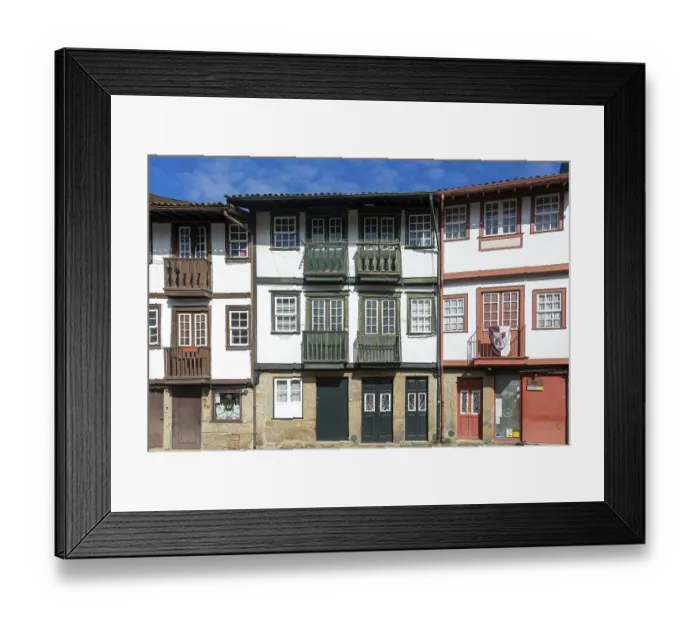 Framed Print : Historic buildings in Praca de Sao Tiago Framed Print : Historic buildings in Praca de Sao Tiago