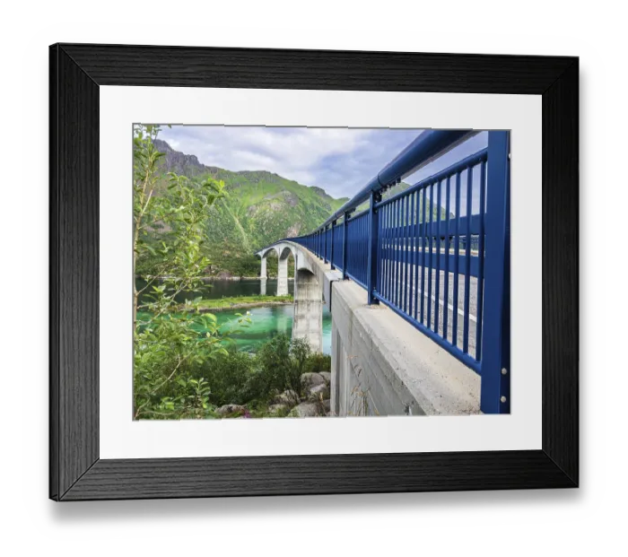 Framed Print : Concrete bridge spanning the Raftsund Framed Print : Concrete bridge spanning the Raftsund