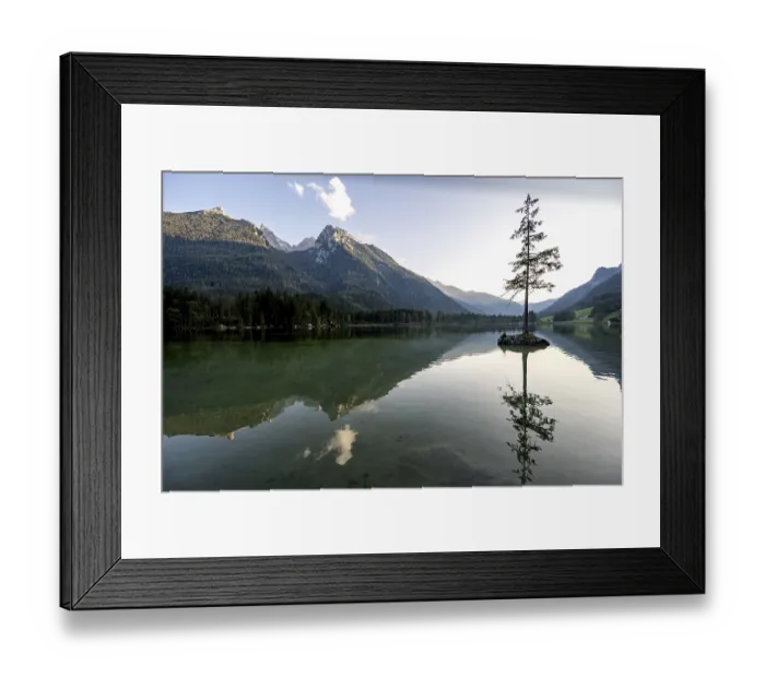 Framed Print : Hochkalter reflected in Hintersee